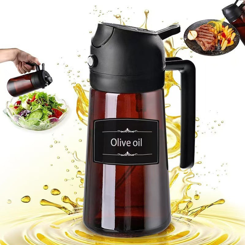 2-in-1 Glass Oil Sprayer & Pour Bottle – Light-Proof